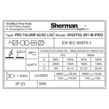 Sherman DIGITIG 201 M-PRO